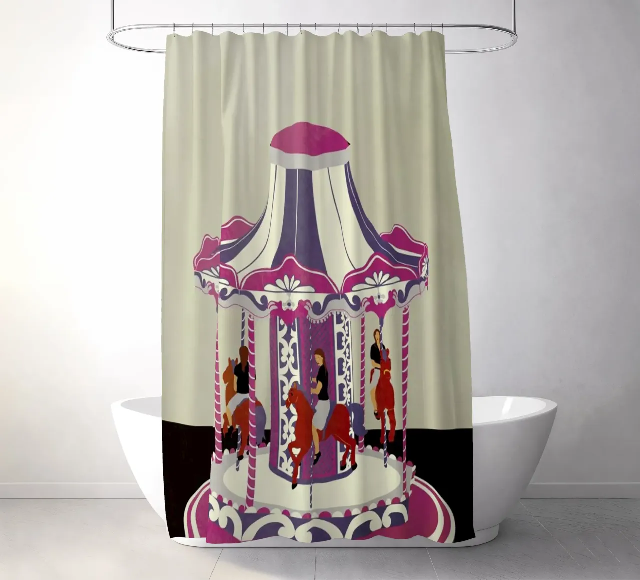 Carousel Duschvorhang von Giordano Poloni