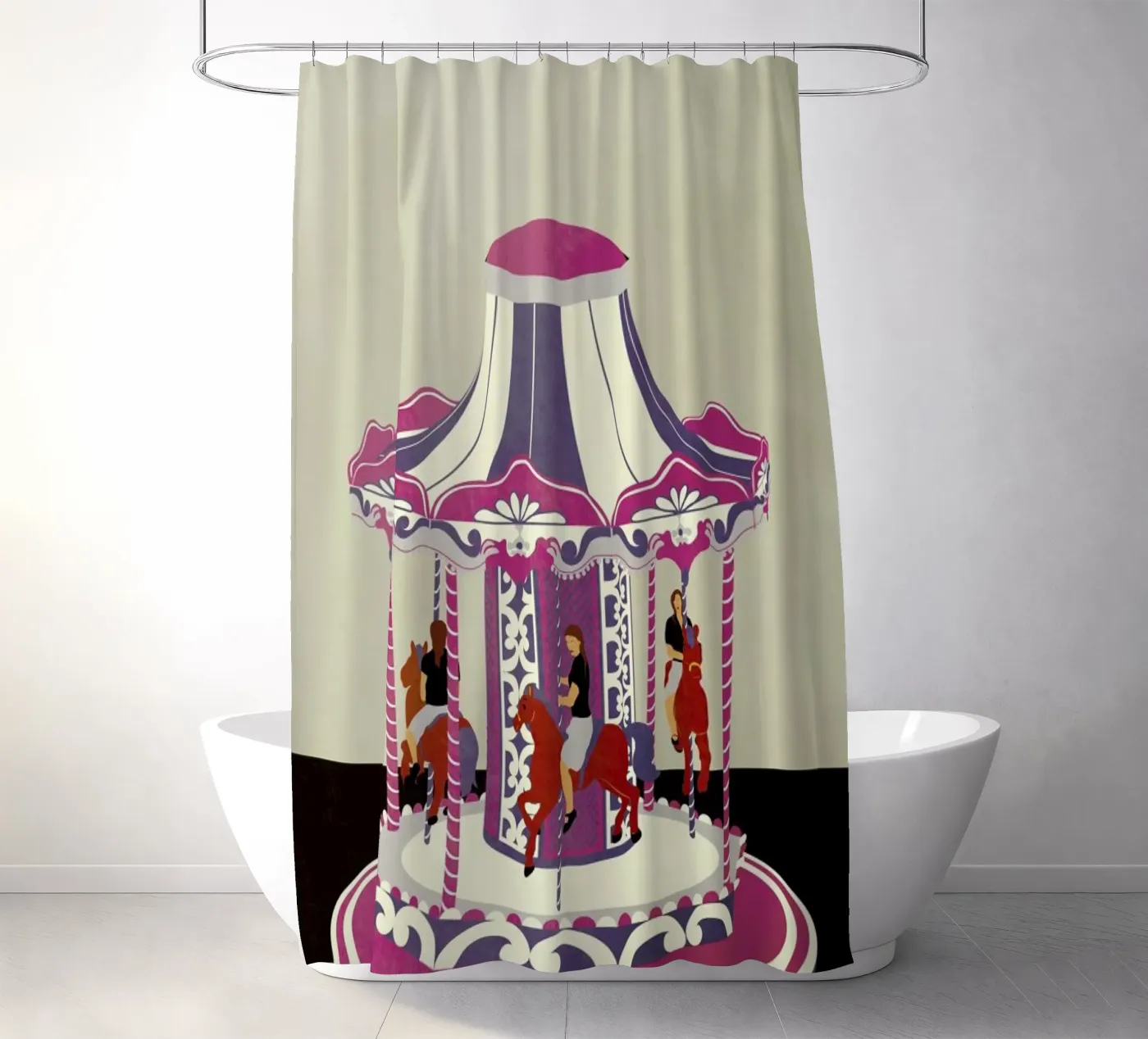 Carousel Duschvorhang von Giordano Poloni