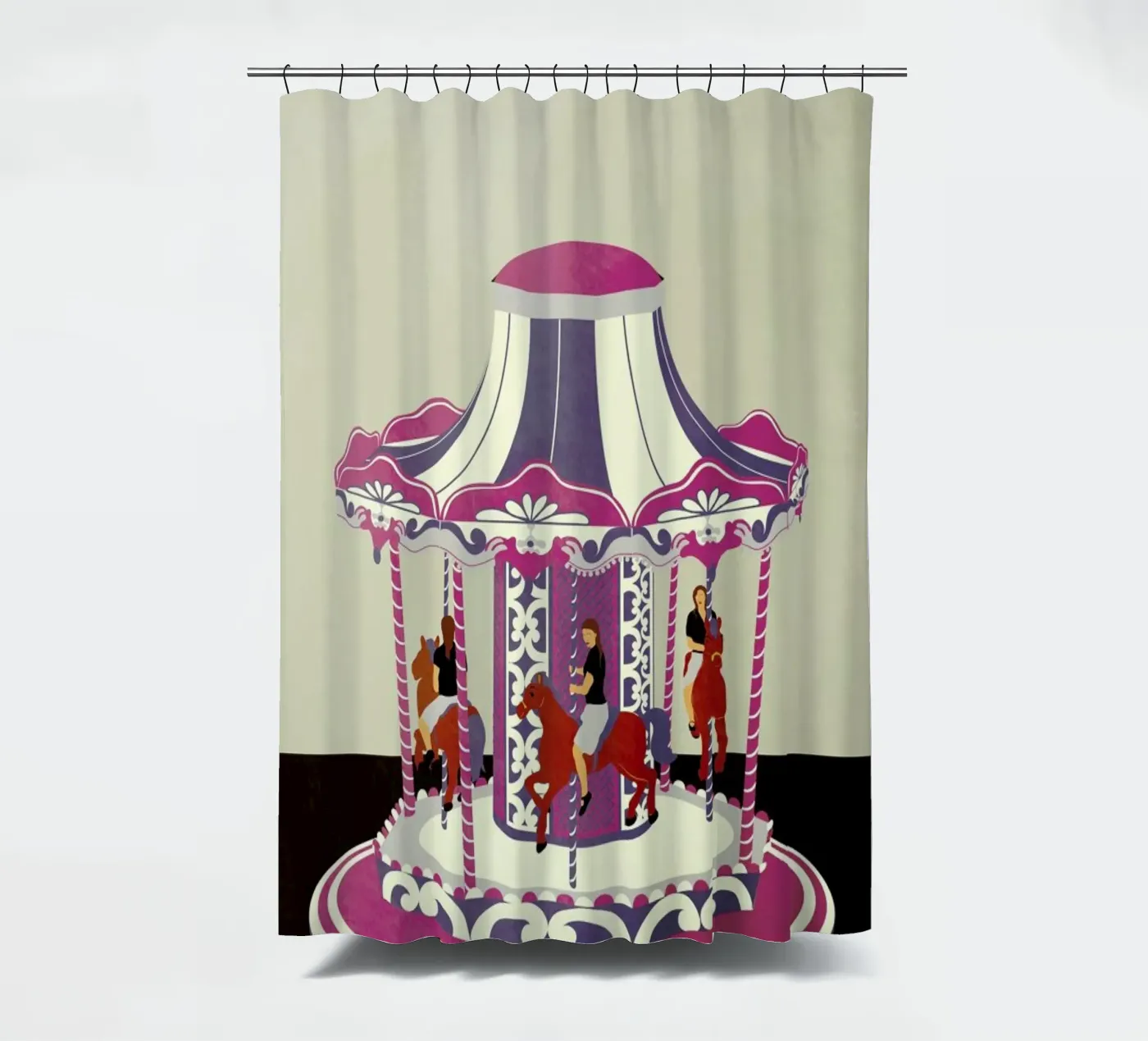 Carousel douchegordijn van Giordano Poloni