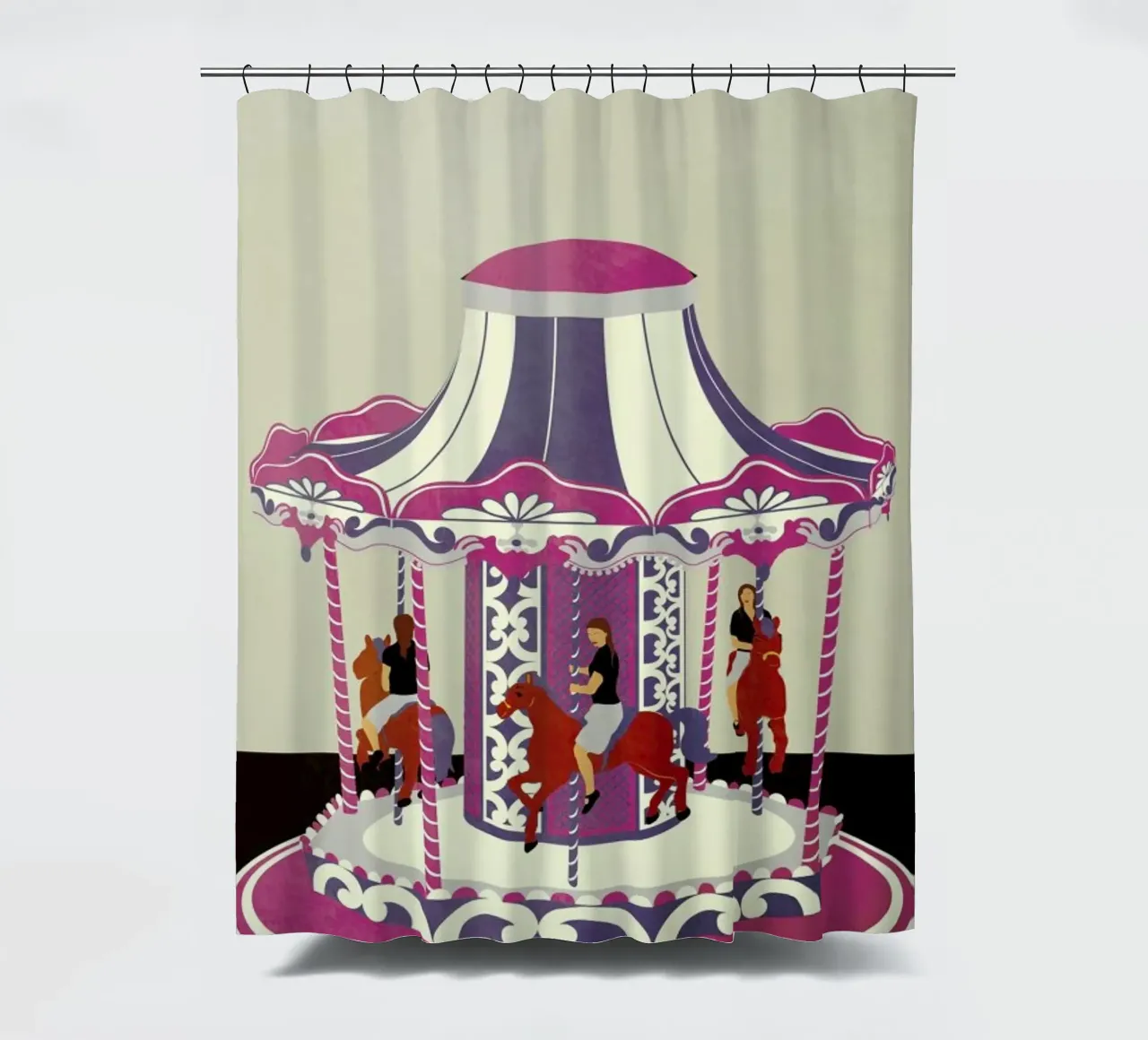 Carousel Duschvorhang von Giordano Poloni