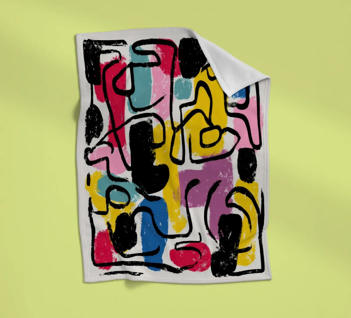 Structured Impulse fleecedeken van Geometrica