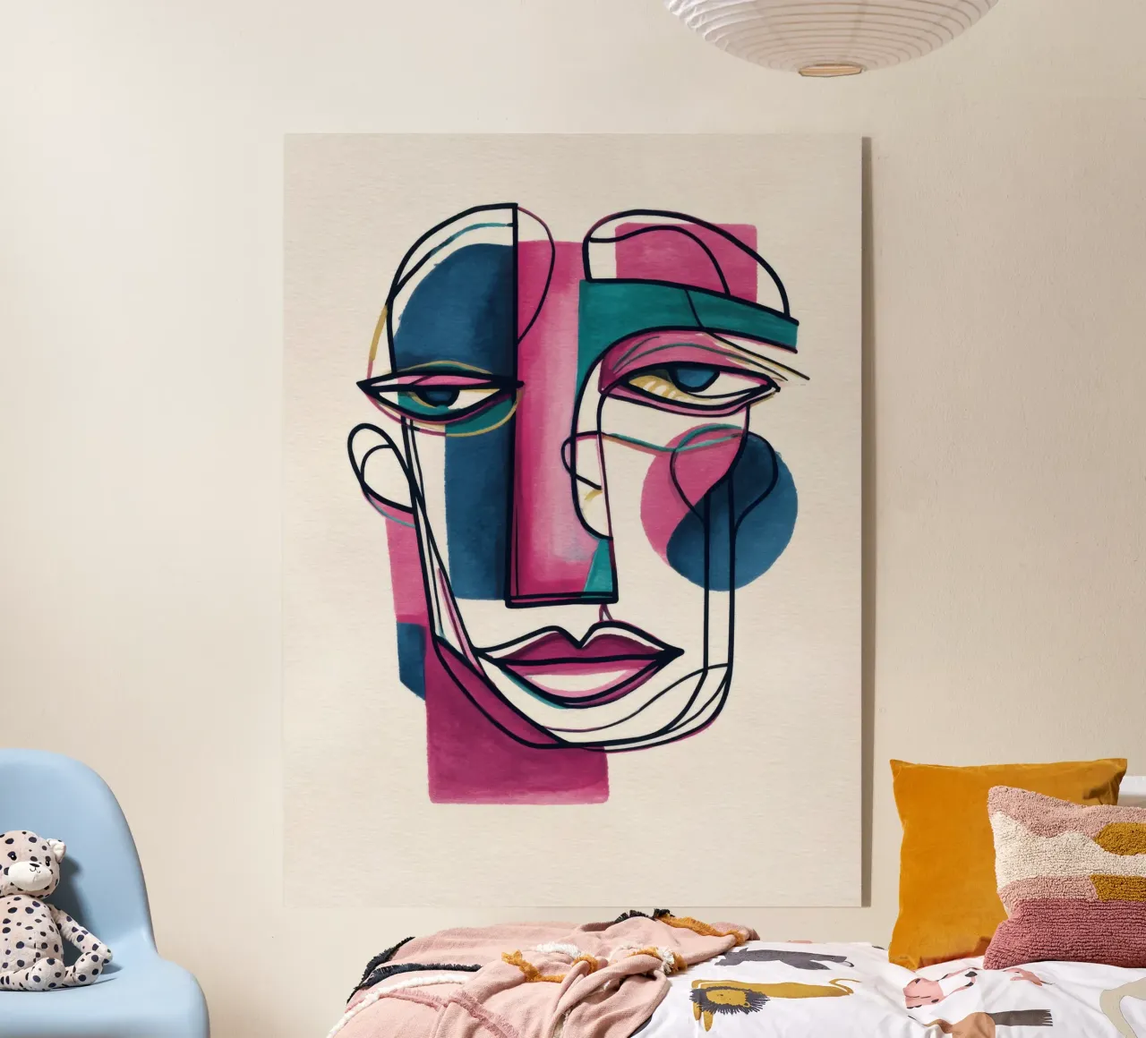 Split Gaze acryl van Mosaic Dialogue