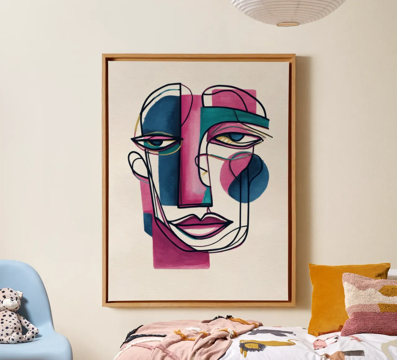 Split Gaze Leinwand von Mosaic Dialogue