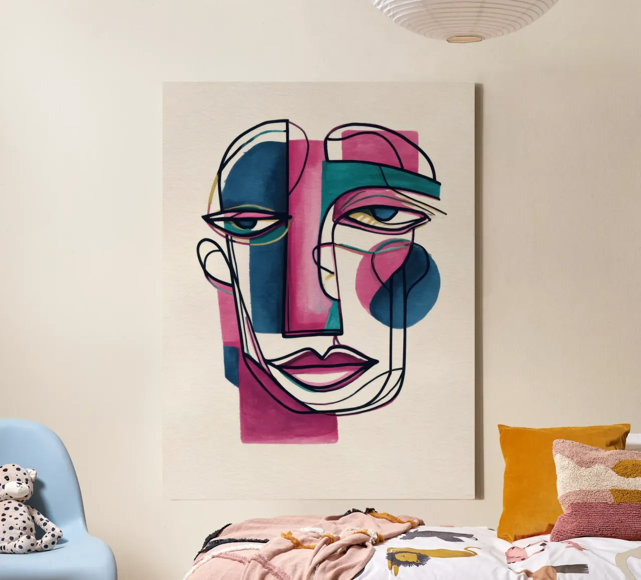 Split Gaze Leinwand von Mosaic Dialogue