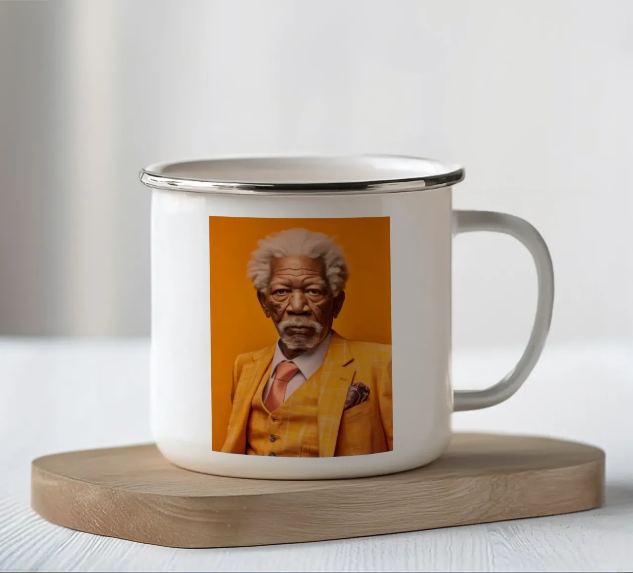 Morgan Freeman Fashion Art tazza in smalto da Lootprint