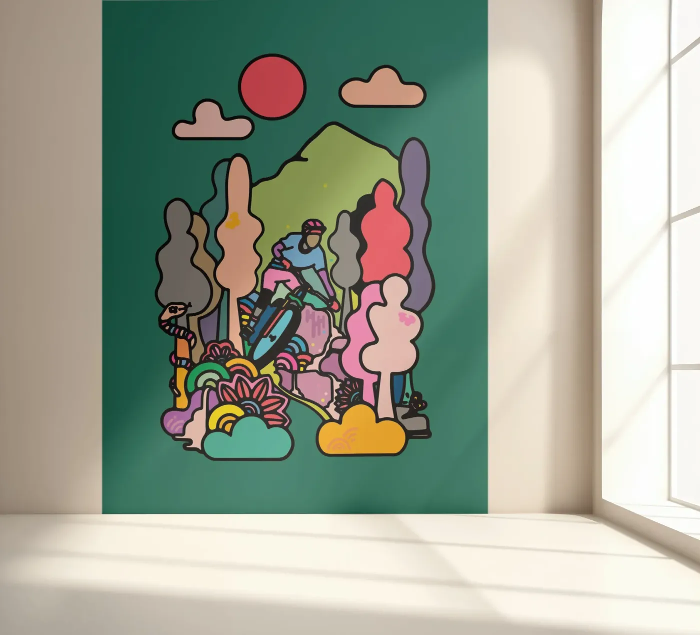 Flow papier peint photo de The Cyclist