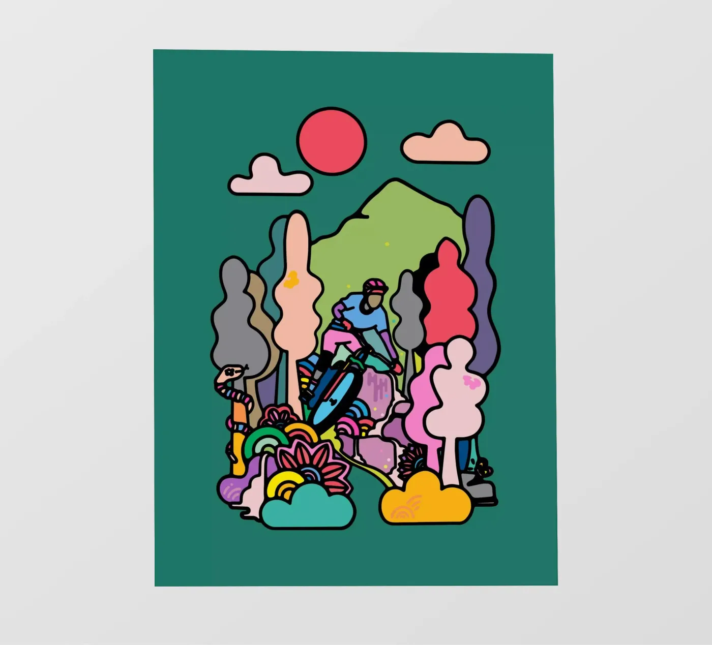 Flow papier peint photo de The Cyclist