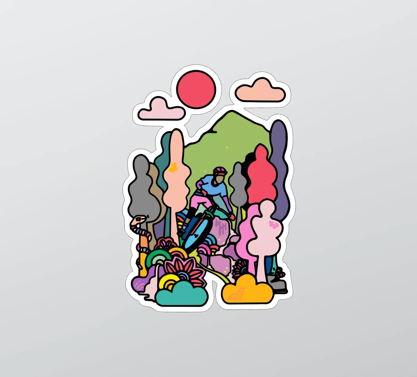 Flow sticker by The Cyclist