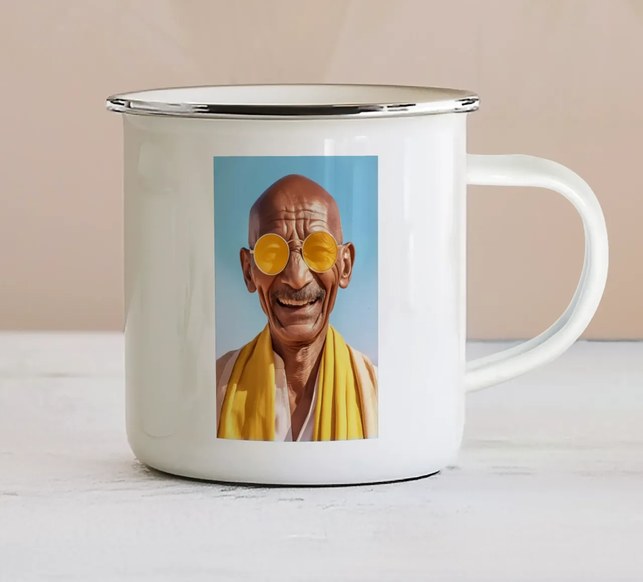 Gandhi Fashion Art tazza in smalto da Lootprint