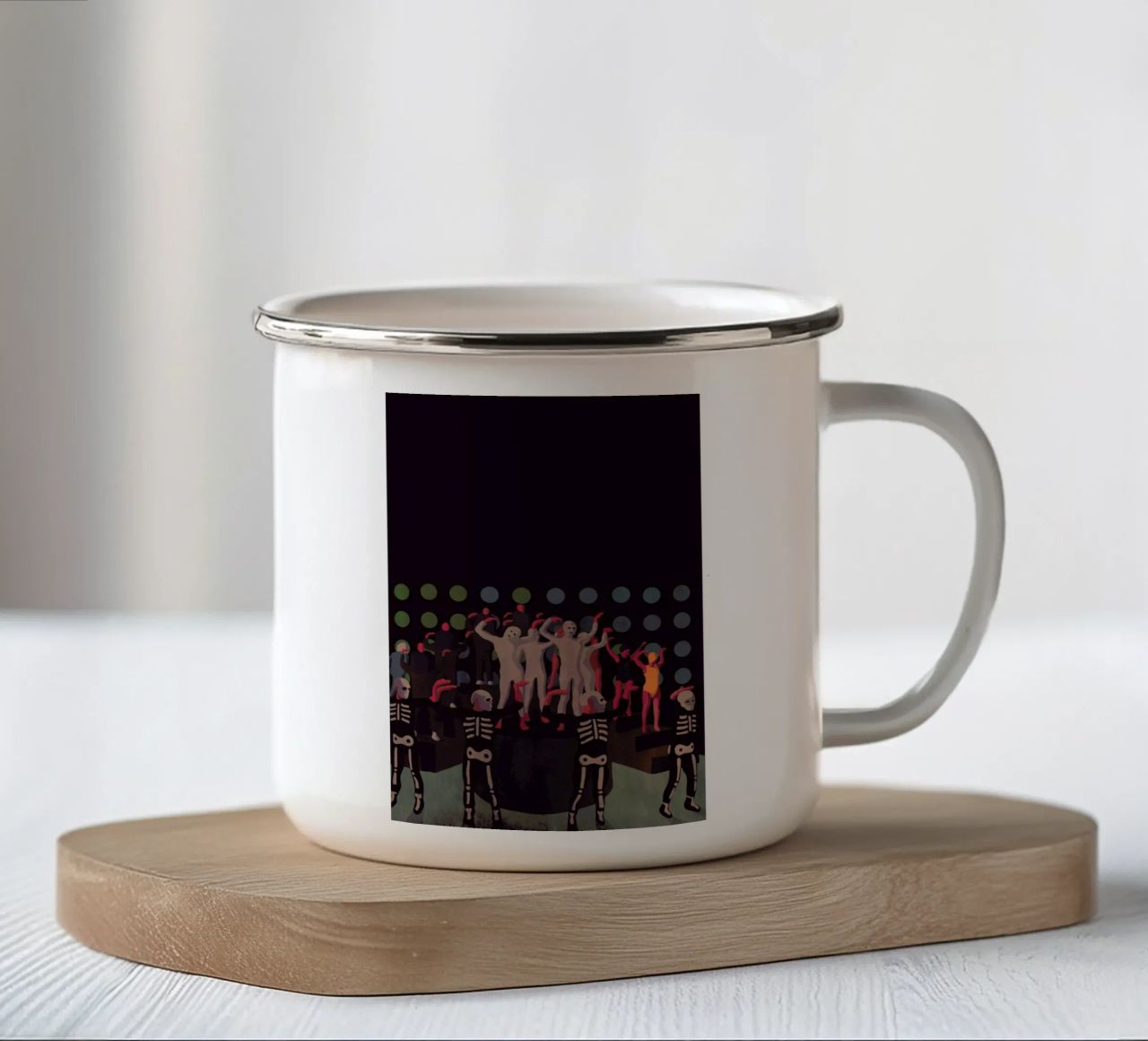 Take Me With You tazza in smalto da Giordano Poloni