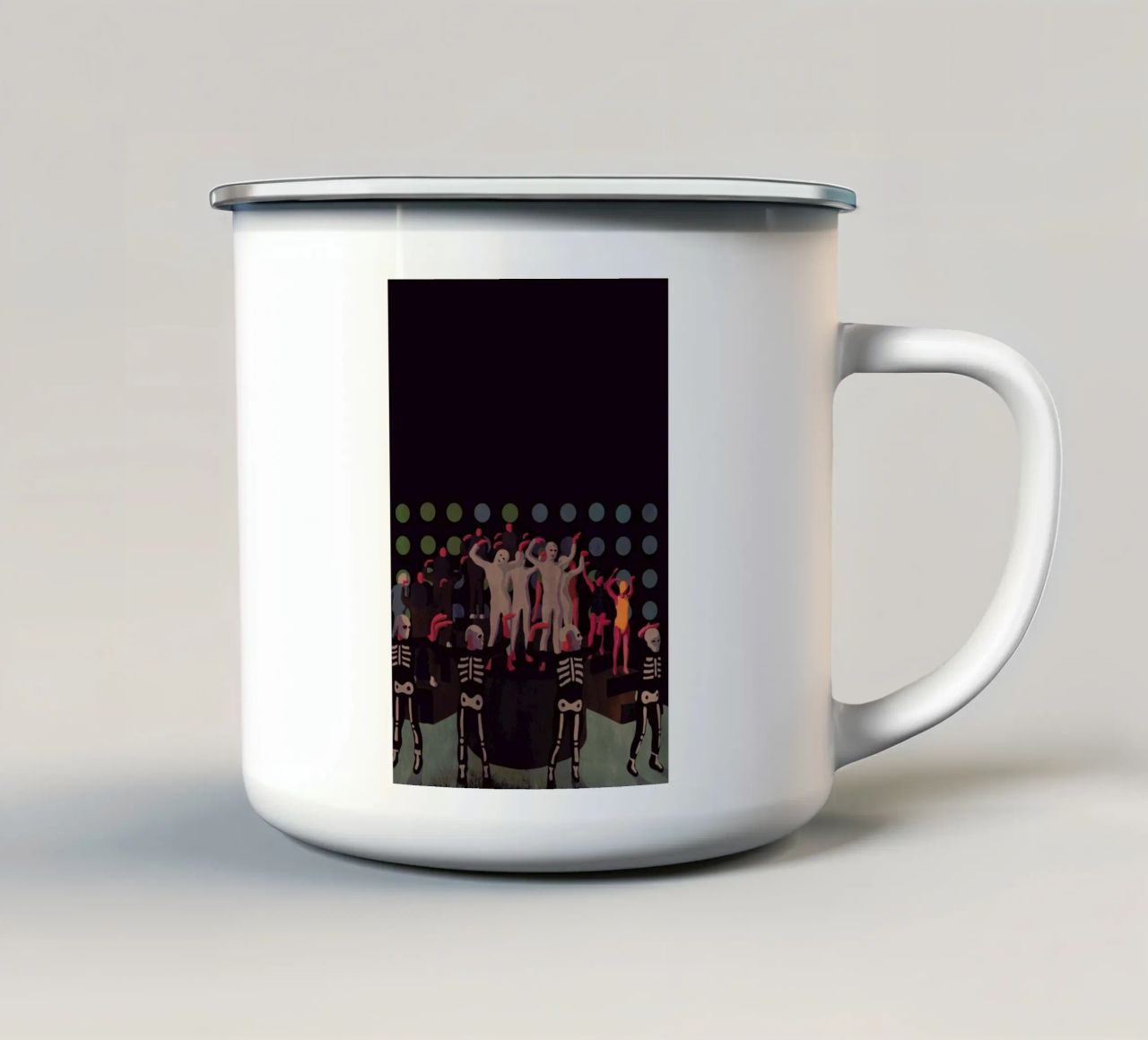 Take Me With You tazza in smalto da Giordano Poloni