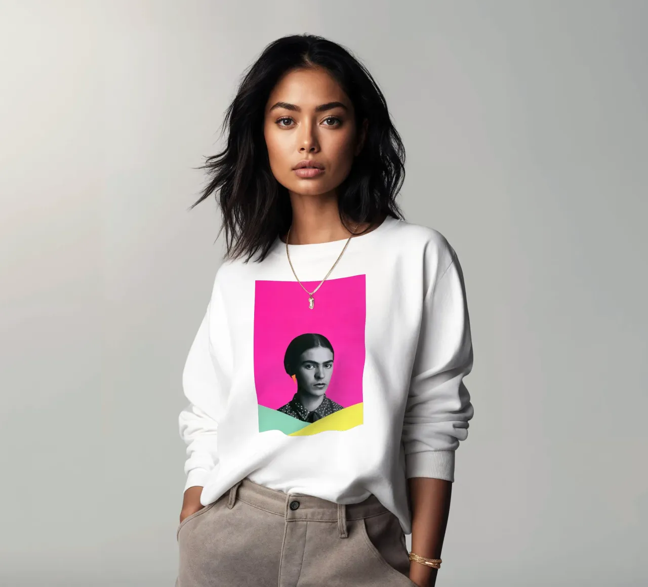 Frida moderna felpa da Cassia Beck Collage