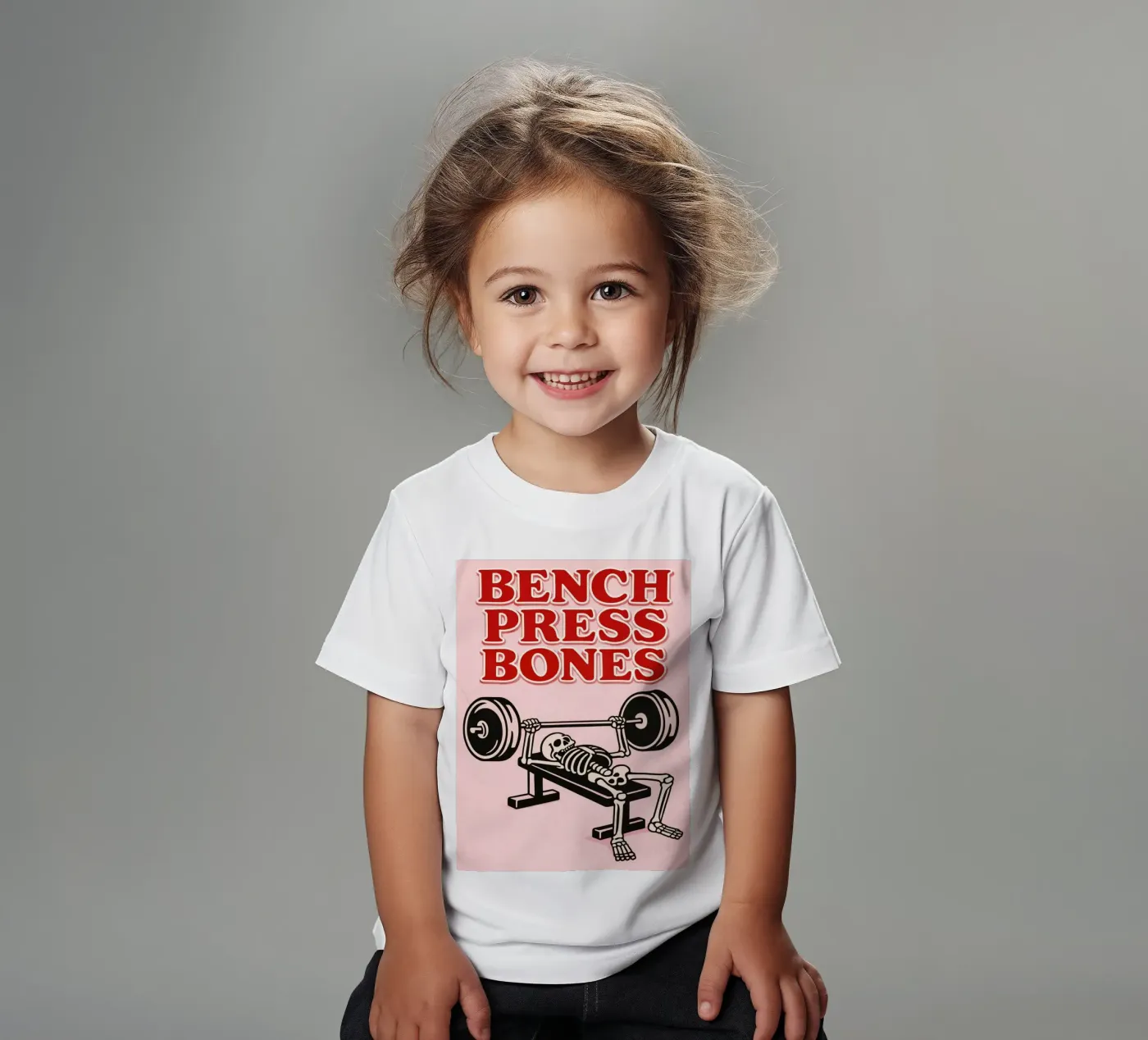 ossa della panca piana t-shirt bambini da Elfath