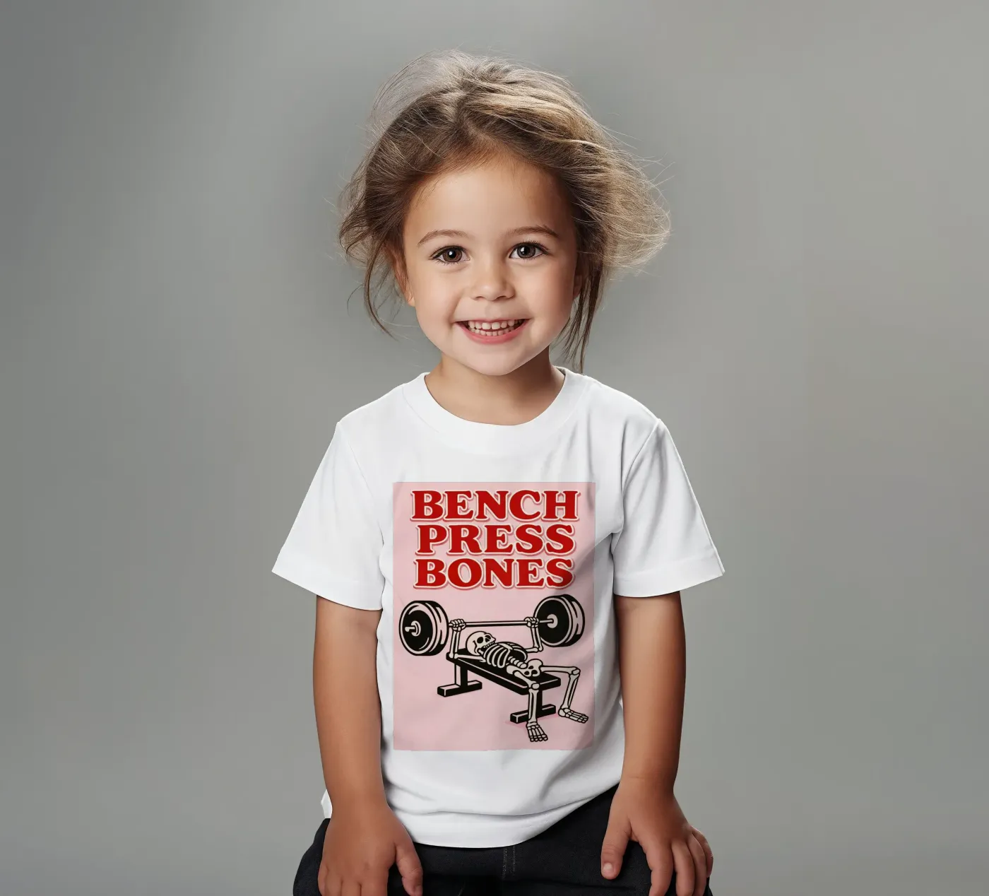 ossa della panca piana t-shirt bambini da Elfath