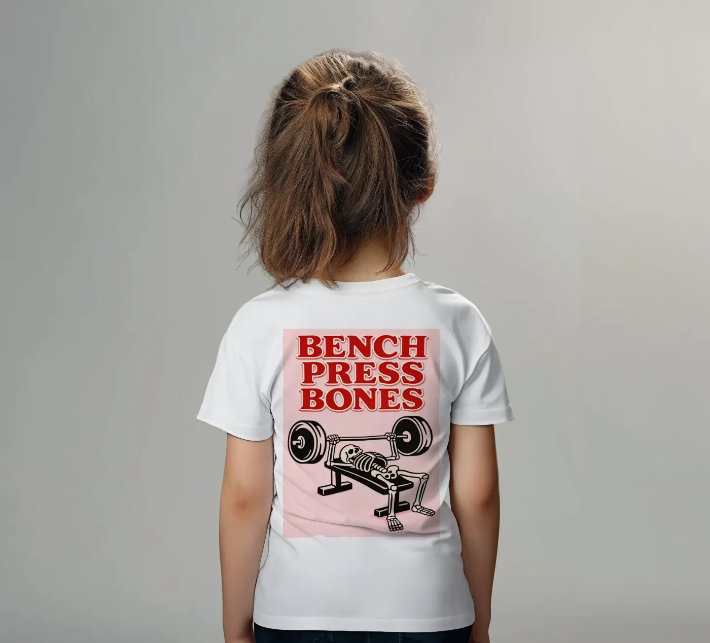 ossa della panca piana t-shirt bambini da Elfath