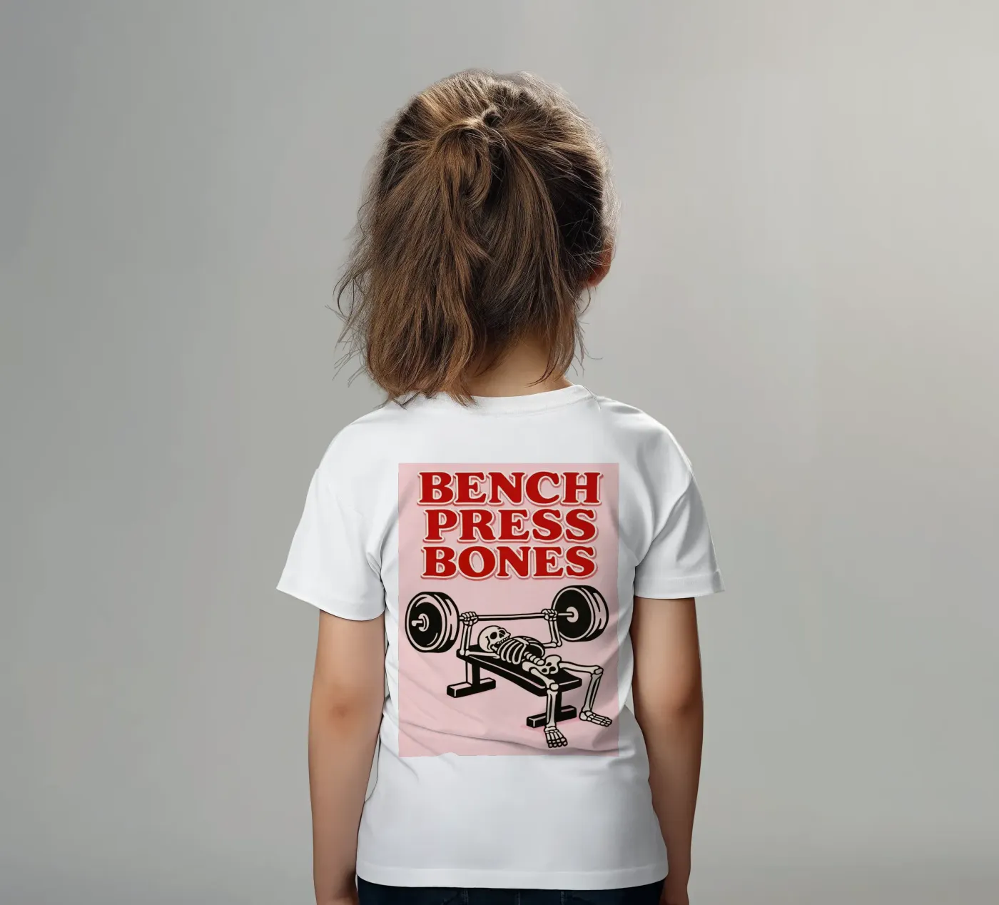 ossa della panca piana t-shirt bambini da Elfath