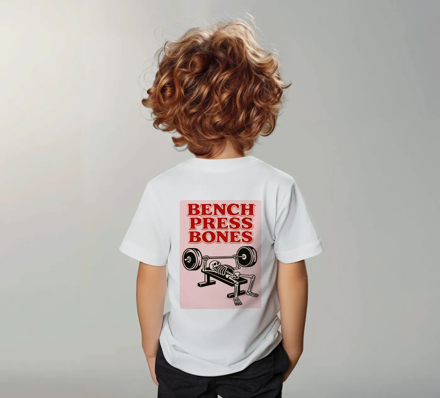 ossa della panca piana t-shirt bambini da Elfath