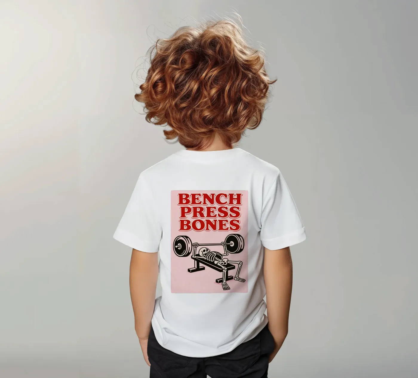 ossa della panca piana t-shirt bambini da Elfath
