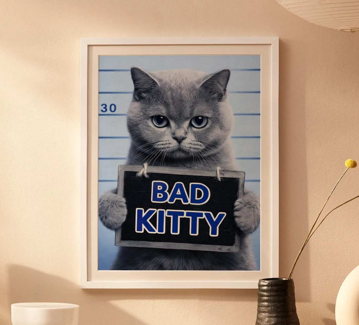 funny bad kitty poster by Elfath