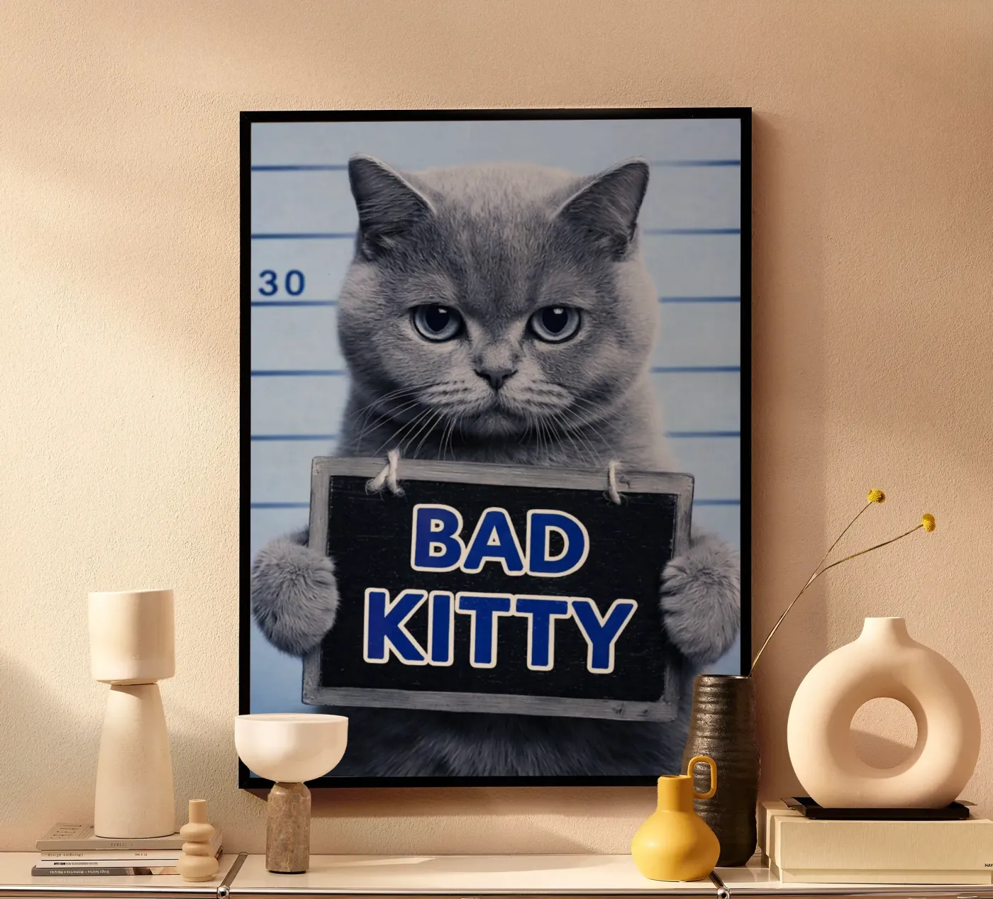 funny bad kitty poster by Elfath