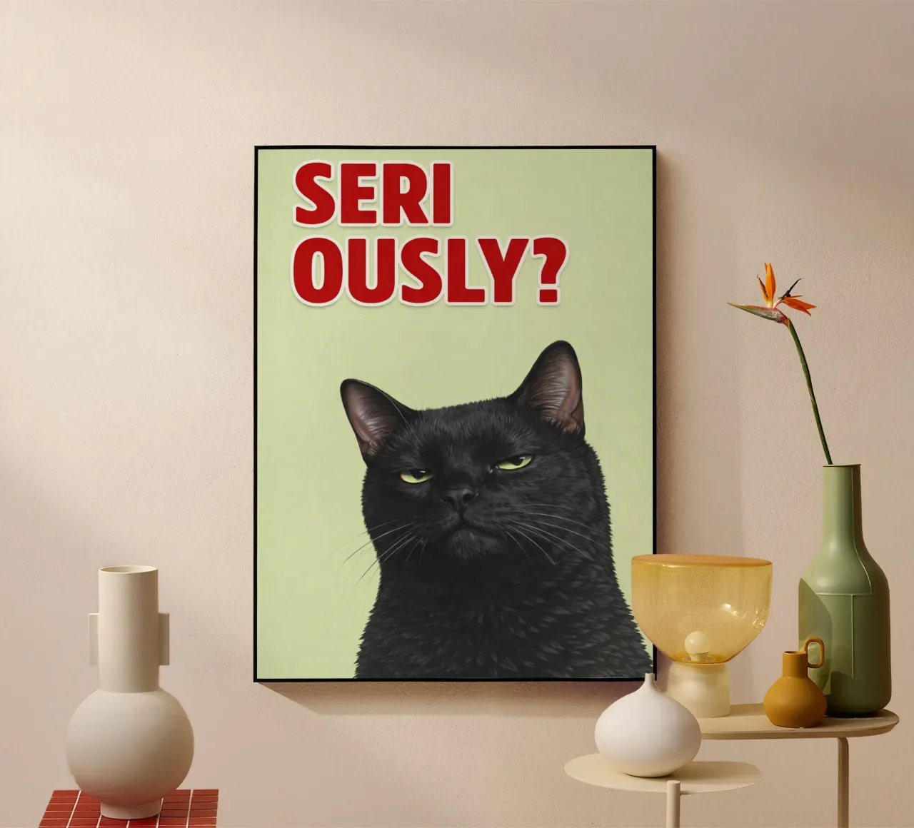 gatto serio plexiglass da Elfath