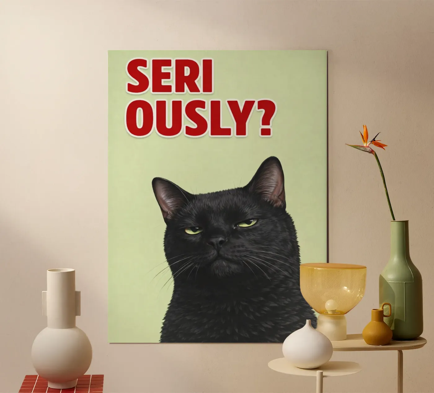 gatto serio poster da Elfath