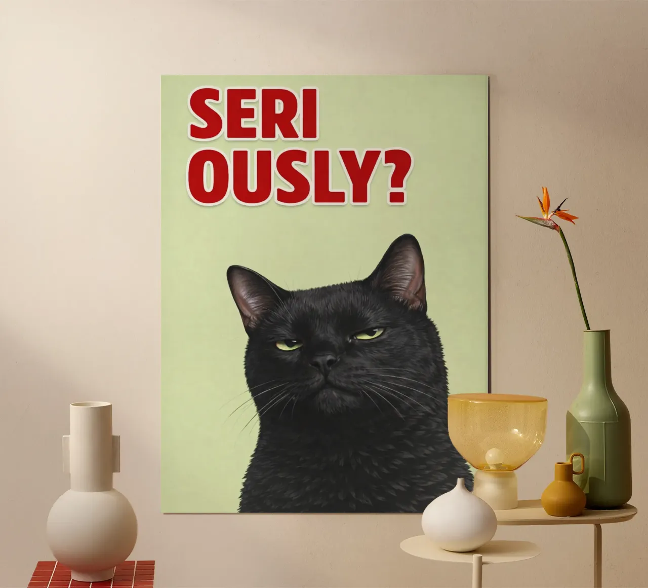 seriously cat poster by Elfath