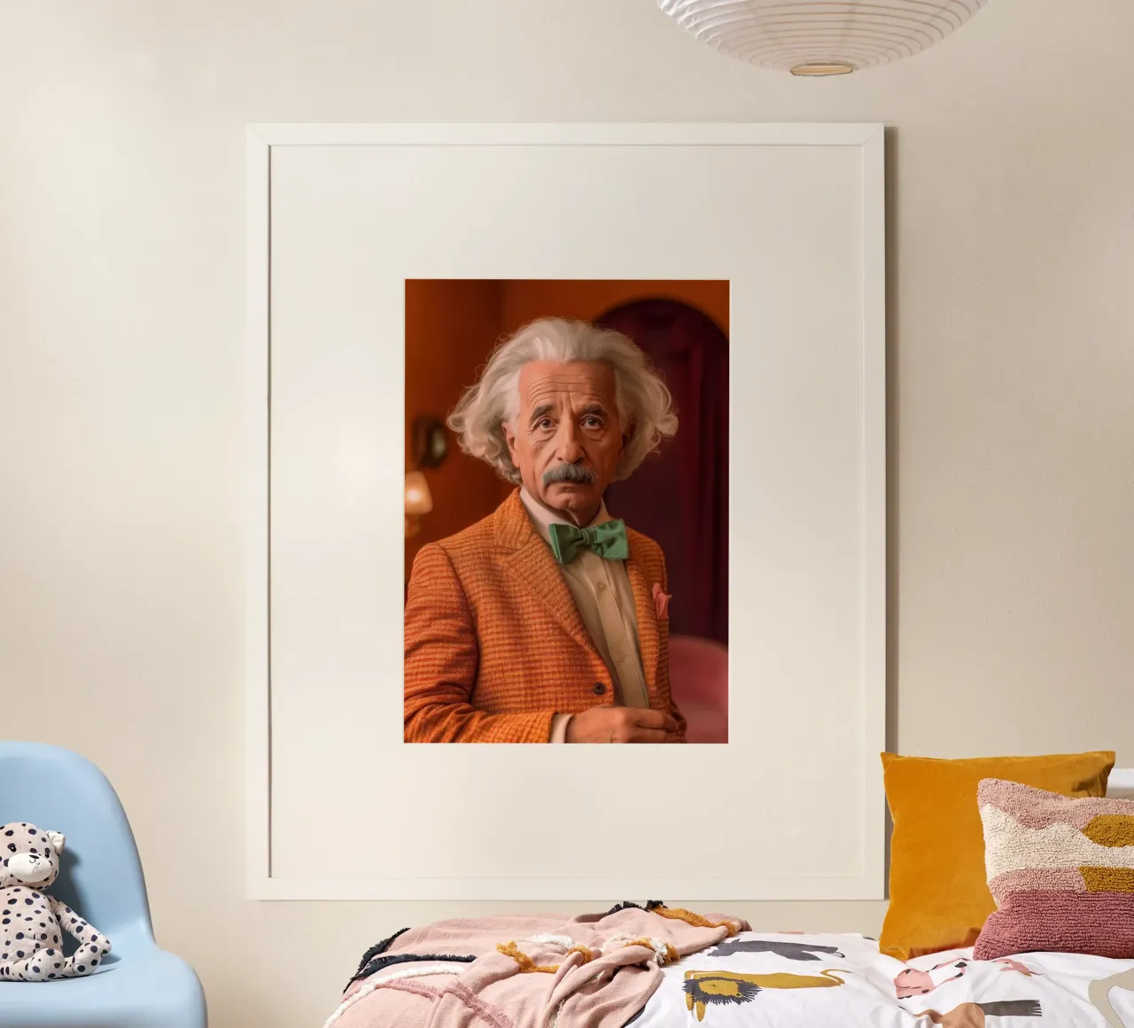Albert Einstein Fashion Art poster con telaio in legno da Lootprint