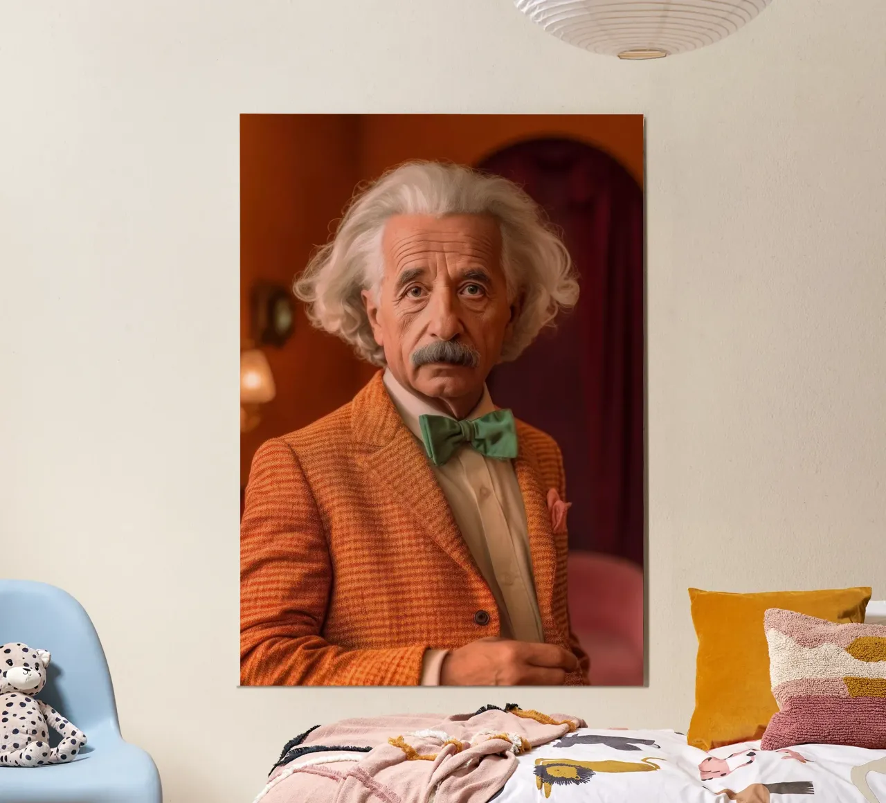 Albert Einstein Fashion Art poster con telaio in legno da Lootprint