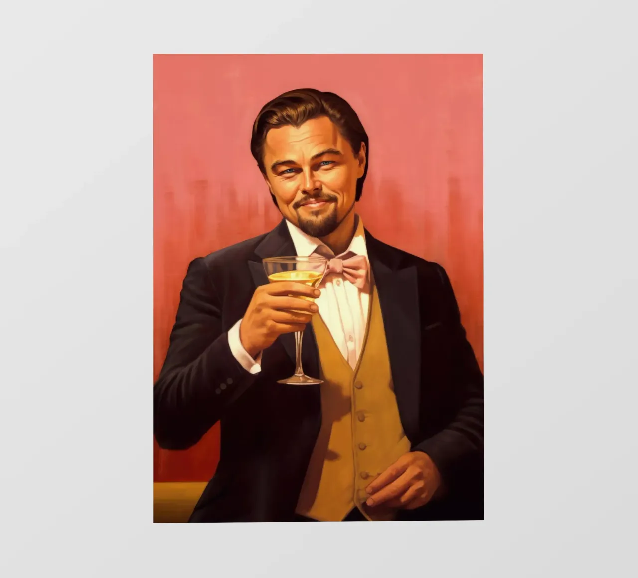 Leonardo DiCaprio Cheers Art pellicola backlit da Lootprint