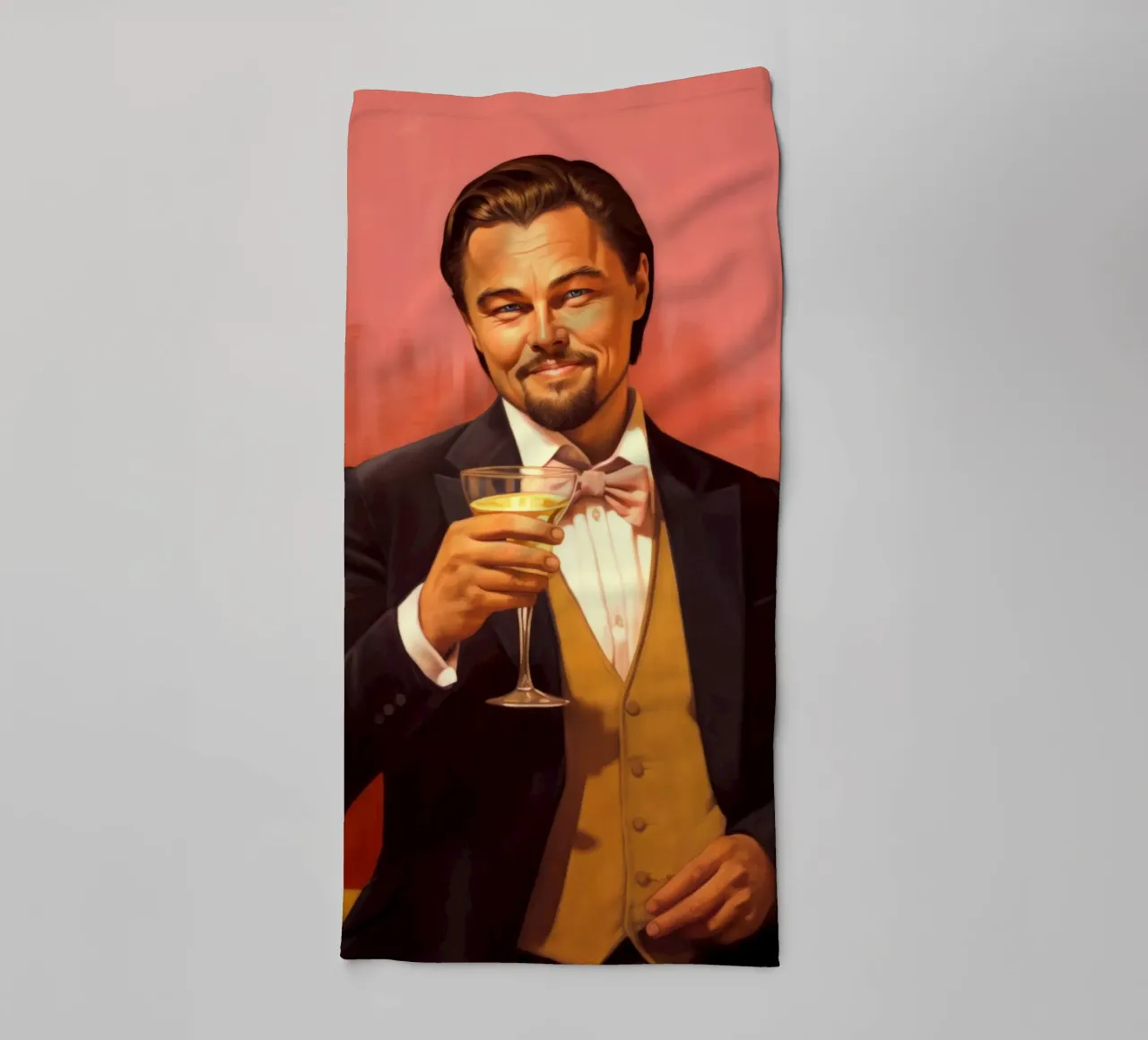 Leonardo DiCaprio Cheers Art asciugamano da bagno da Lootprint