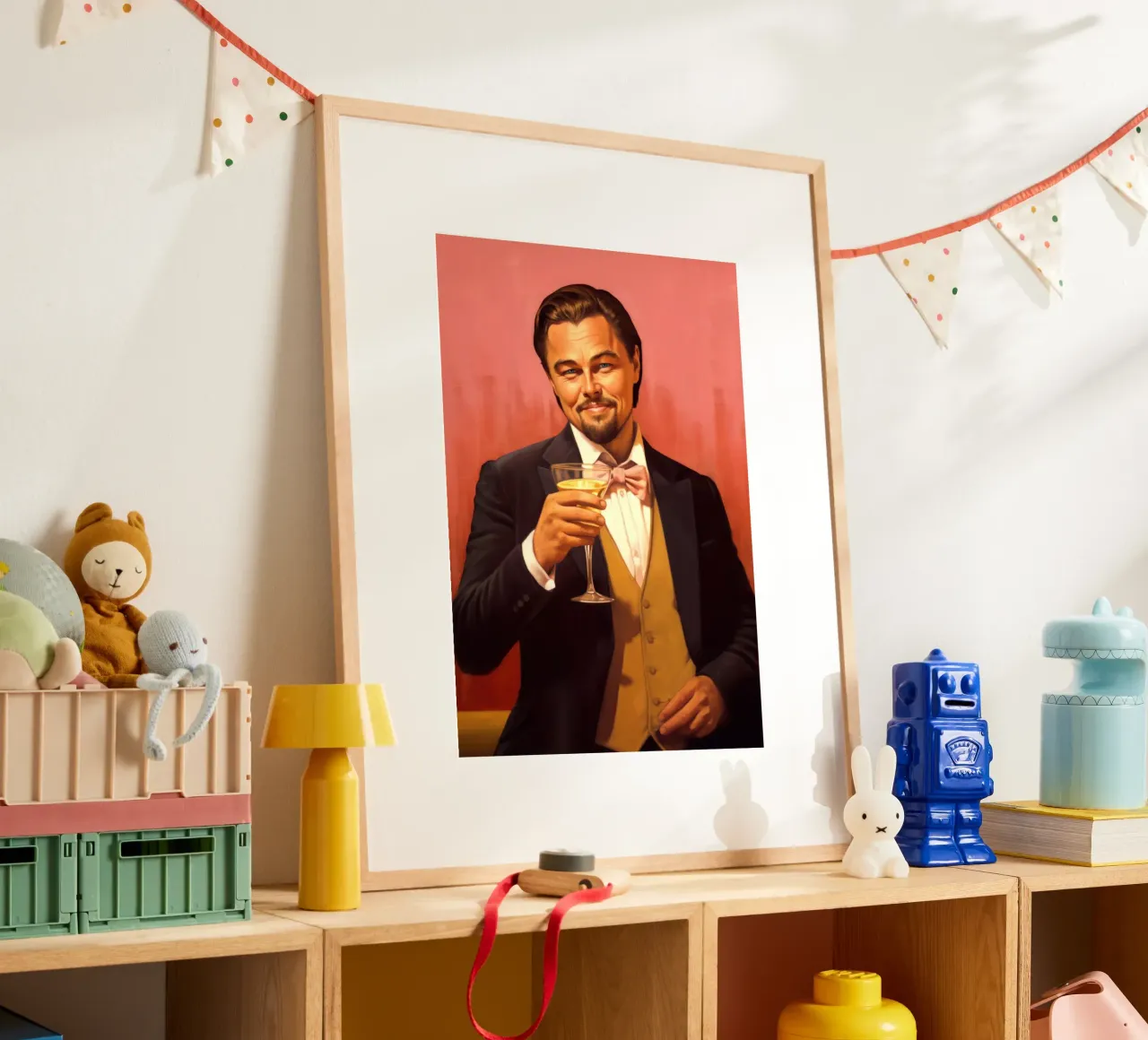 Leonardo DiCaprio Cheers Art carta hahnemühle da Lootprint