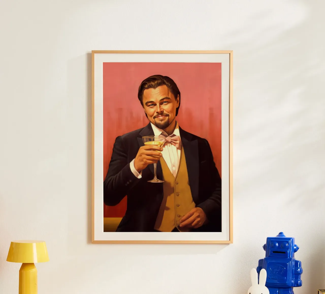 Leonardo DiCaprio Cheers Art carta hahnemühle da Lootprint