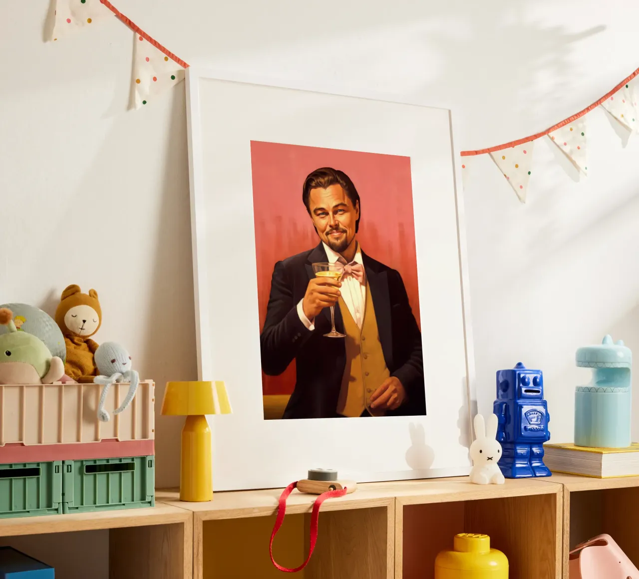 Leonardo DiCaprio Cheers Art carta hahnemühle da Lootprint