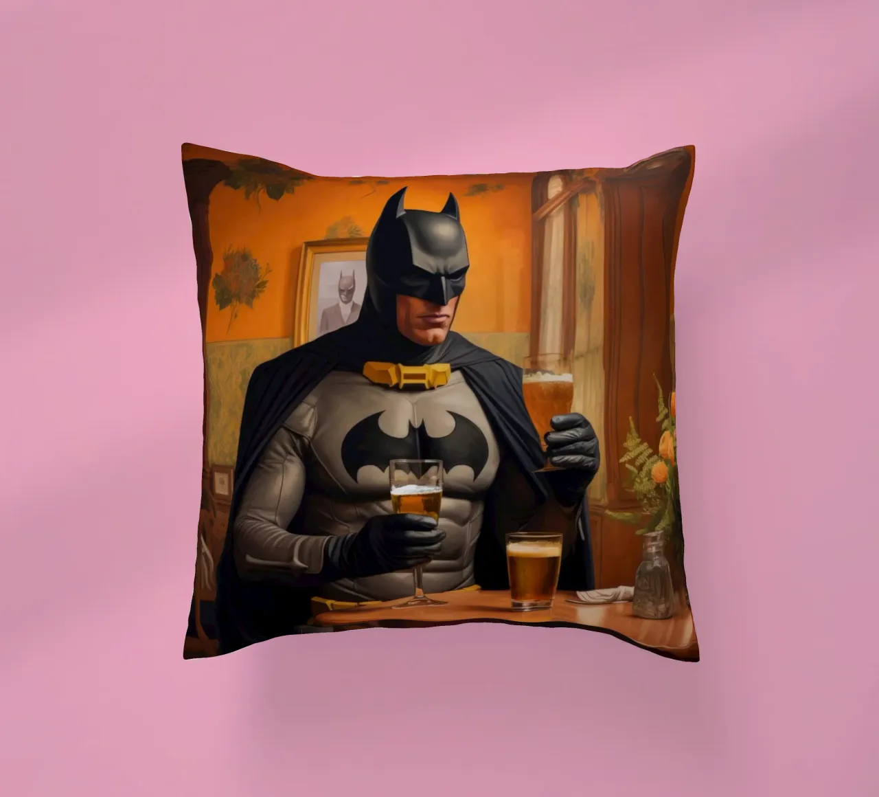 Batman Beer Art cuscino da Lootprint