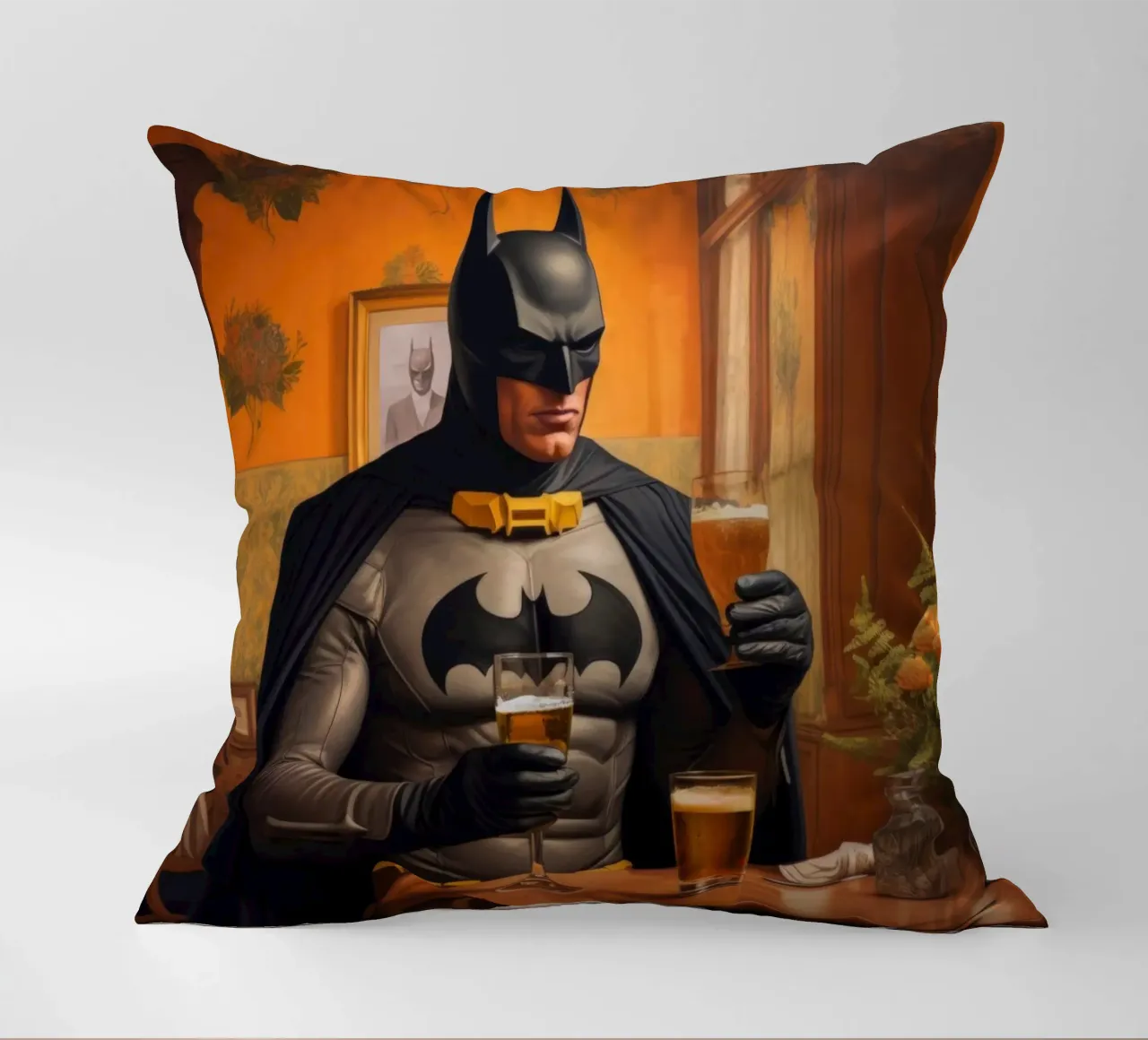 Batman Beer Art cuscino da Lootprint