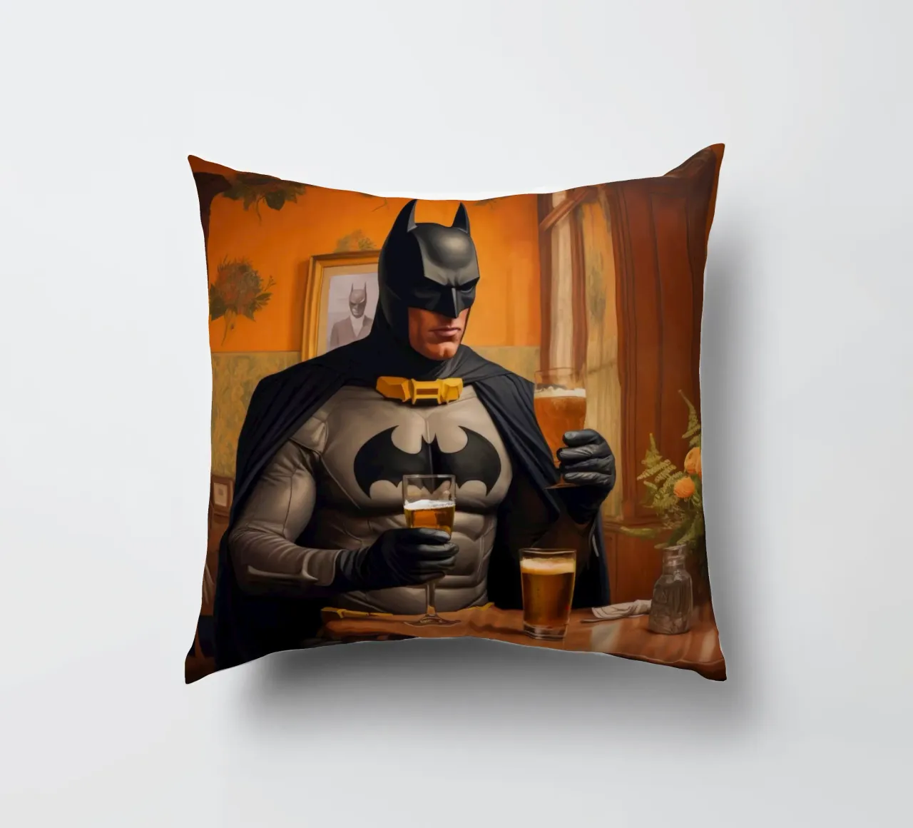 Batman Beer Art cuscino da Lootprint