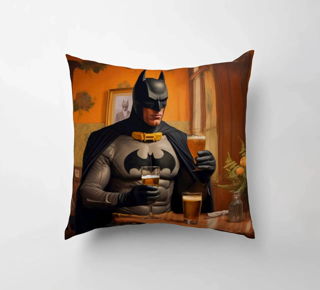 Batman Beer Art cuscino da Lootprint