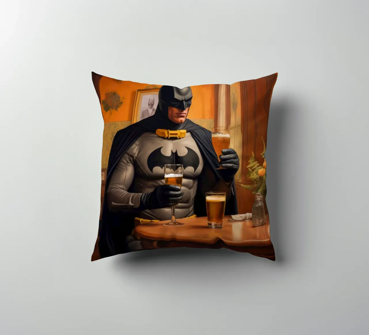 Batman Beer Art cuscino da Lootprint
