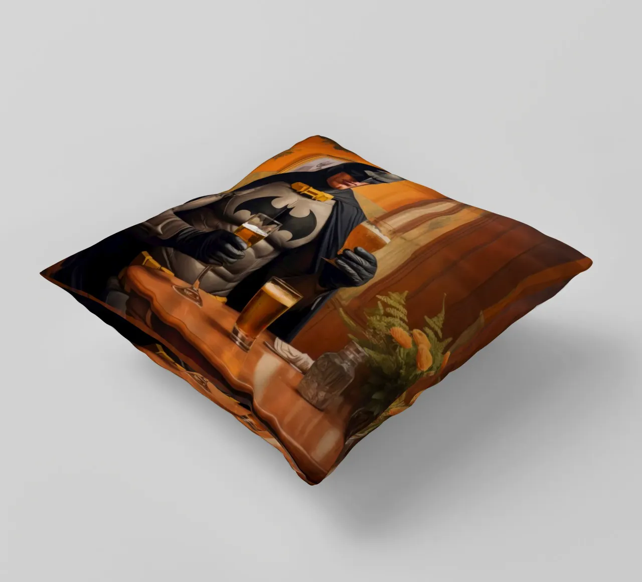 Batman Beer Art cuscino da Lootprint
