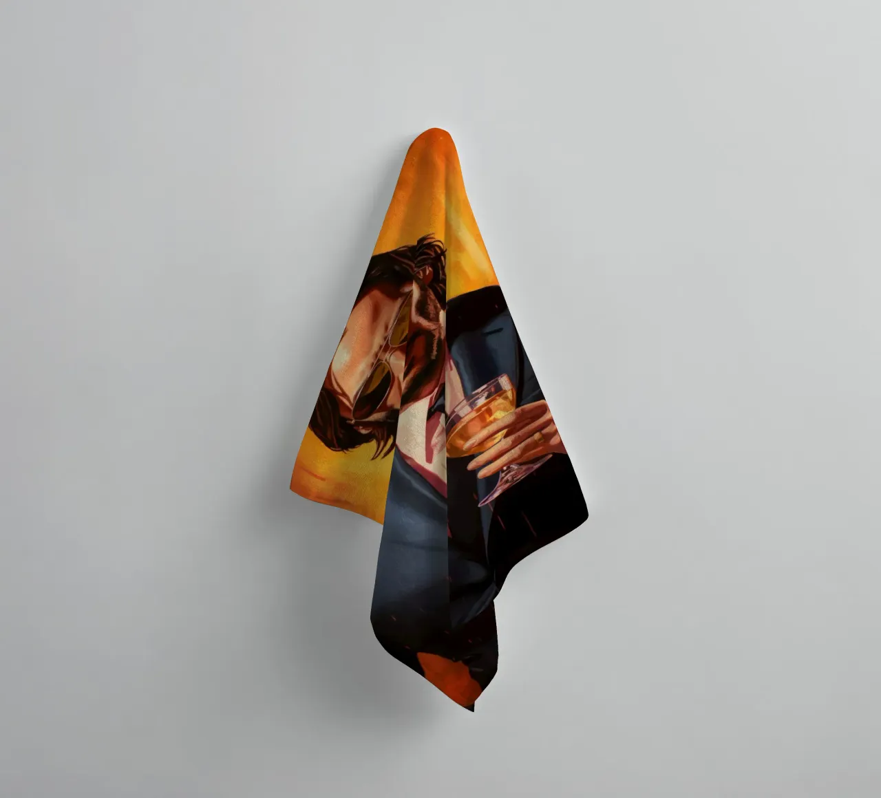 John Wick with a Drink Art asciugamano da bagno da Lootprint