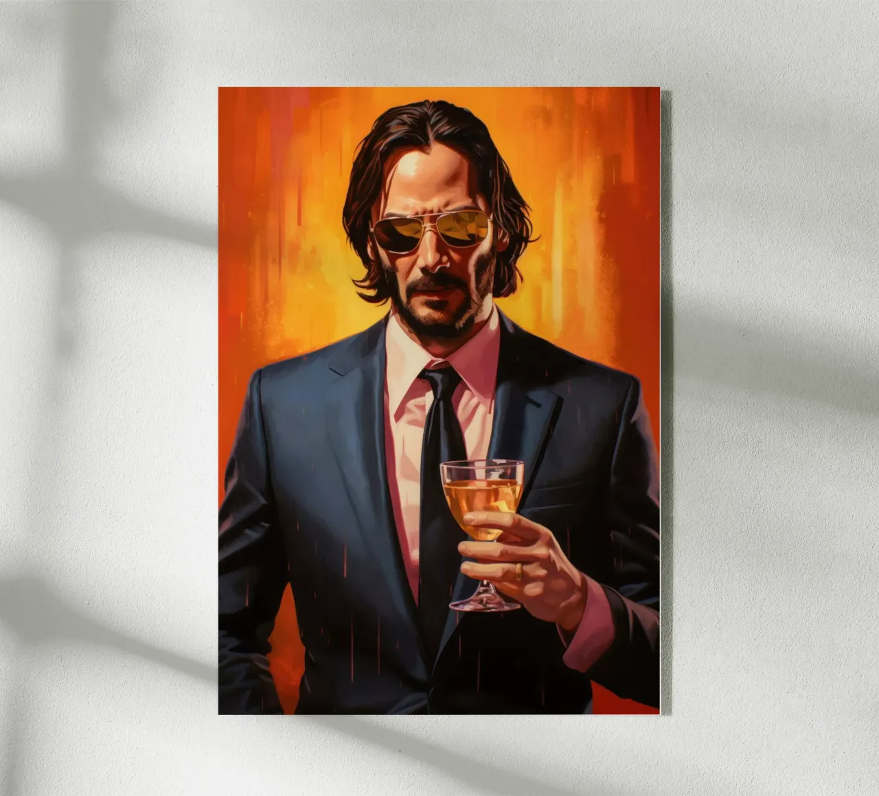John Wick with a Drink Art plexiglass da Lootprint