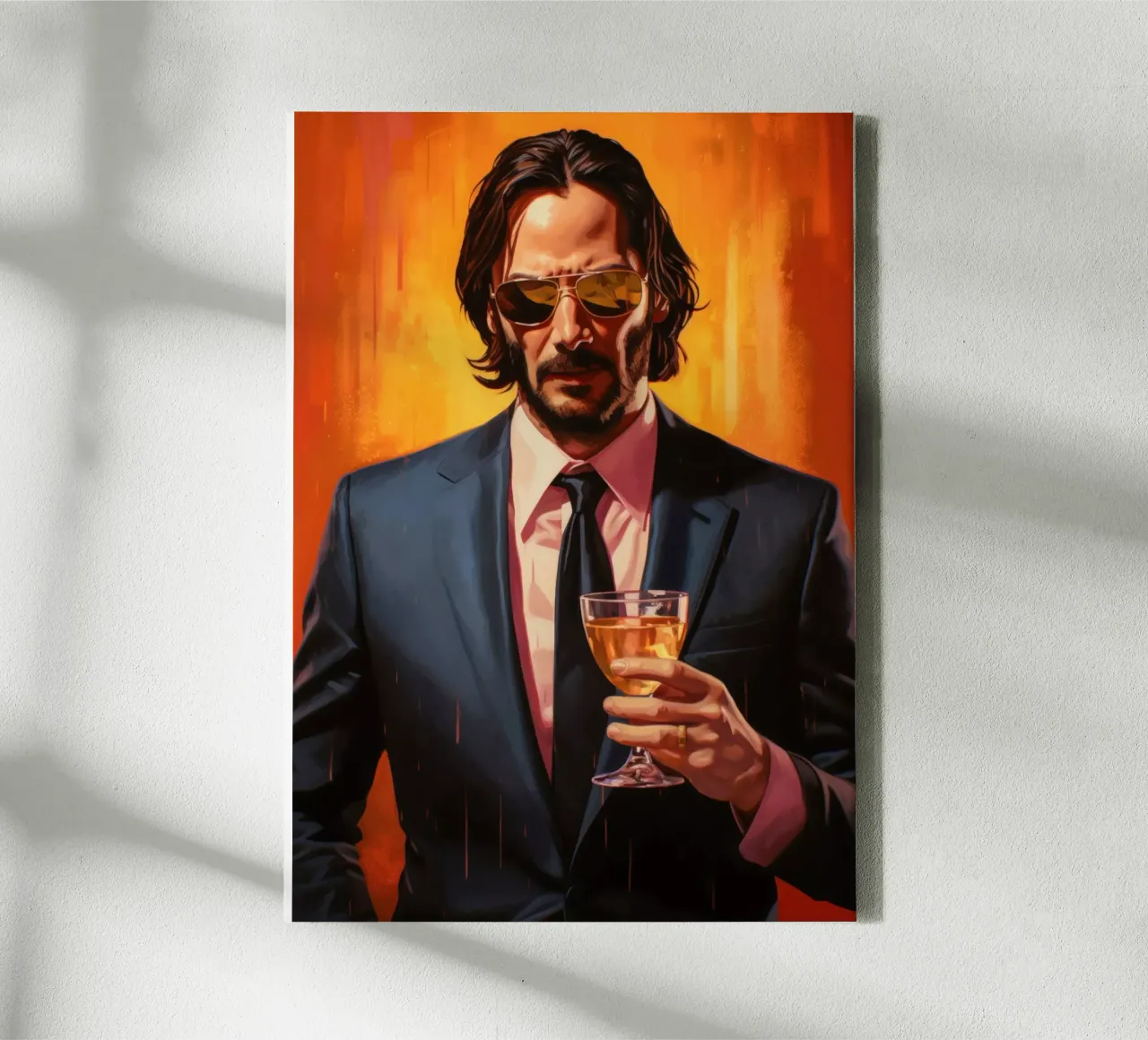 John Wick with a Drink Art tela da Lootprint