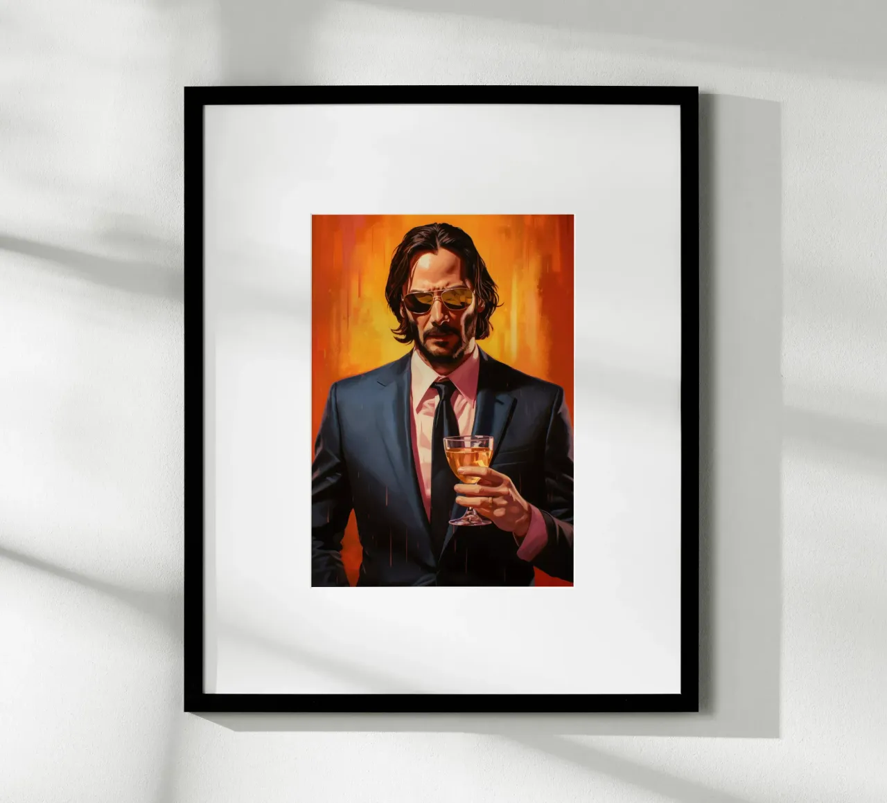 John Wick with a Drink Art carta hahnemühle da Lootprint
