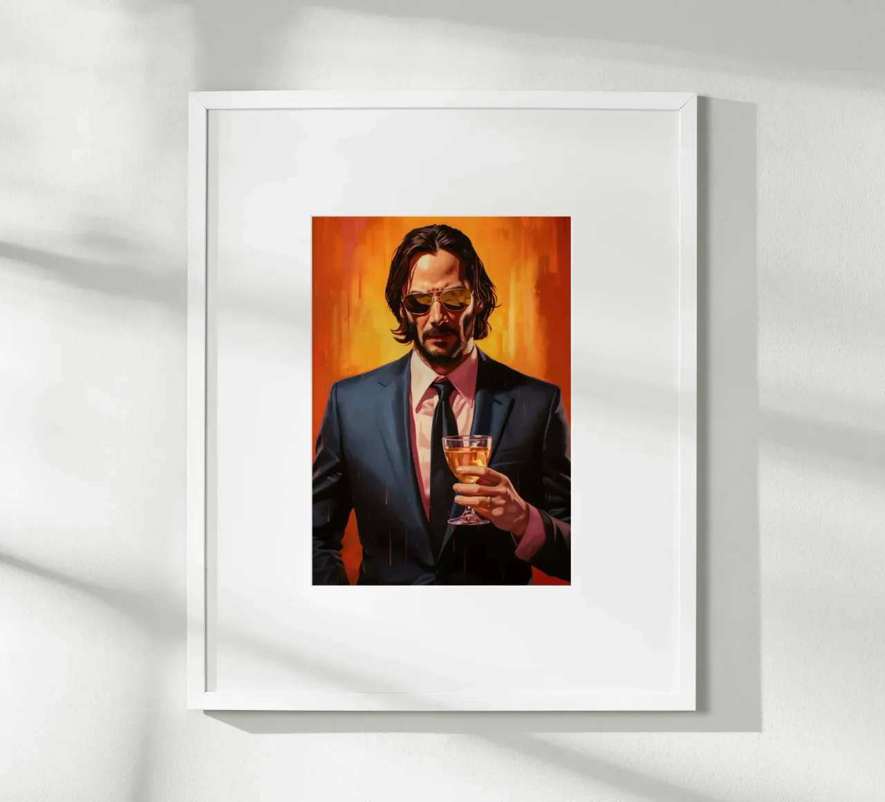 John Wick with a Drink Art carta hahnemühle da Lootprint