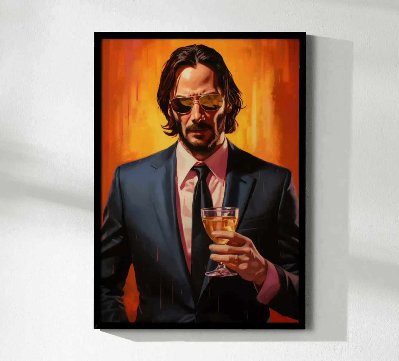 John Wick with a Drink Art carta hahnemühle da Lootprint