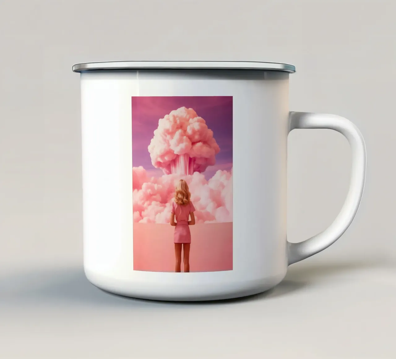 Barbenheimer Art tazza in smalto da Lootprint