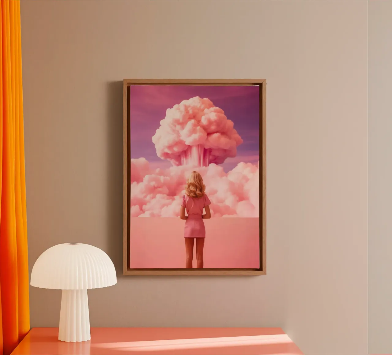 Barbenheimer Art canvas met Baklijst van Lootprint