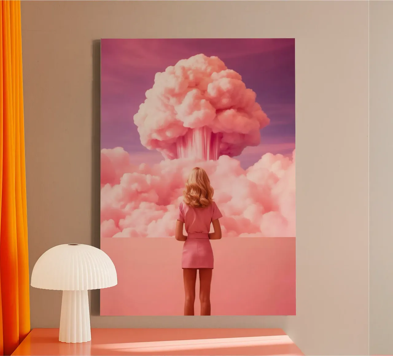 Barbenheimer Art canvas met Baklijst van Lootprint