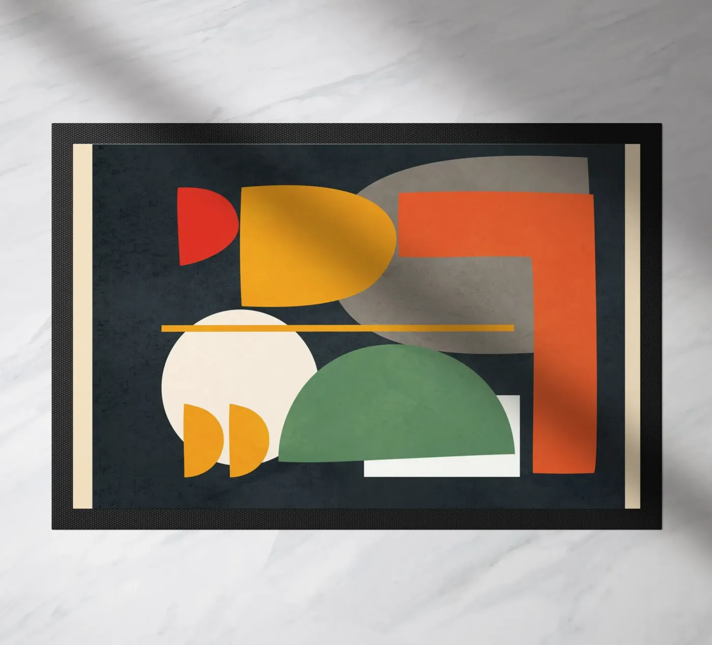 Abstract Shape Setting 1 deurmat van Flow Line 2